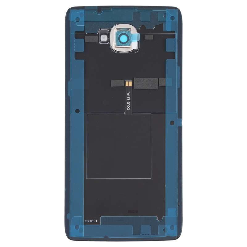 For Alcatel One Touch Idol 4s OT6070 6070K 6070Y 6070 Glass Battery Back Cover (Black)