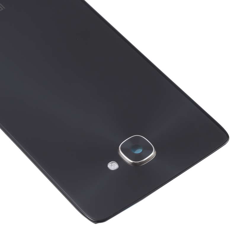 For Alcatel One Touch Idol 4s OT6070 6070K 6070Y 6070 Glass Battery Back Cover (Black)