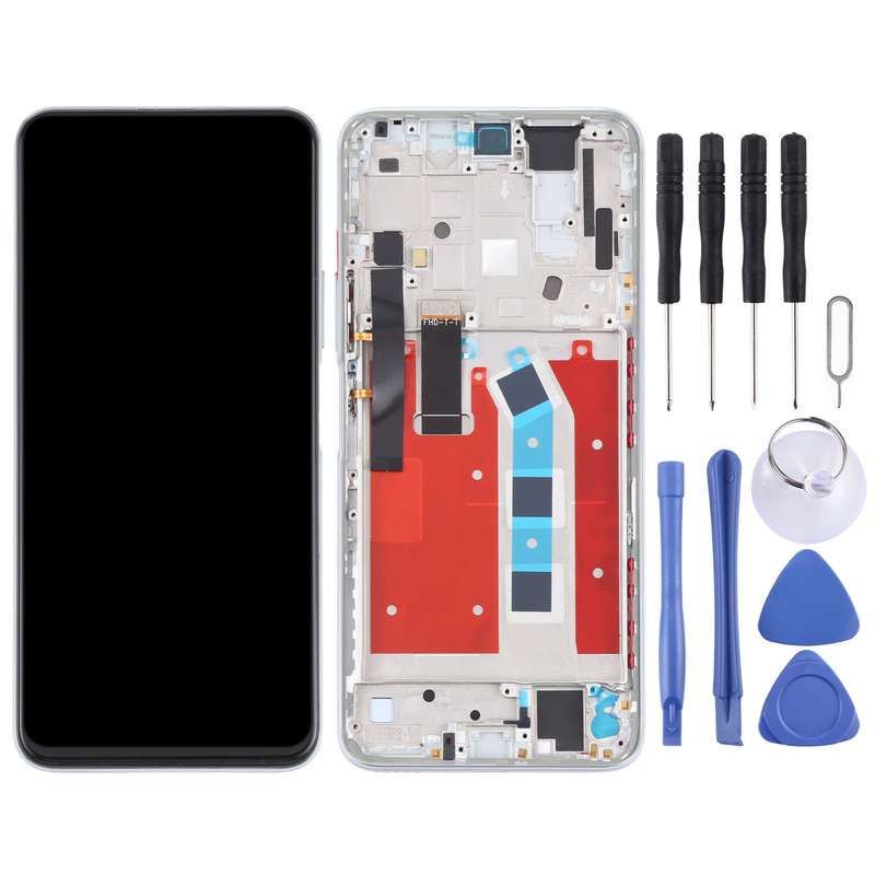 OEM LCD Screen for Honor X10 Pro Digitizer Full Assembly with Frame(Silver)