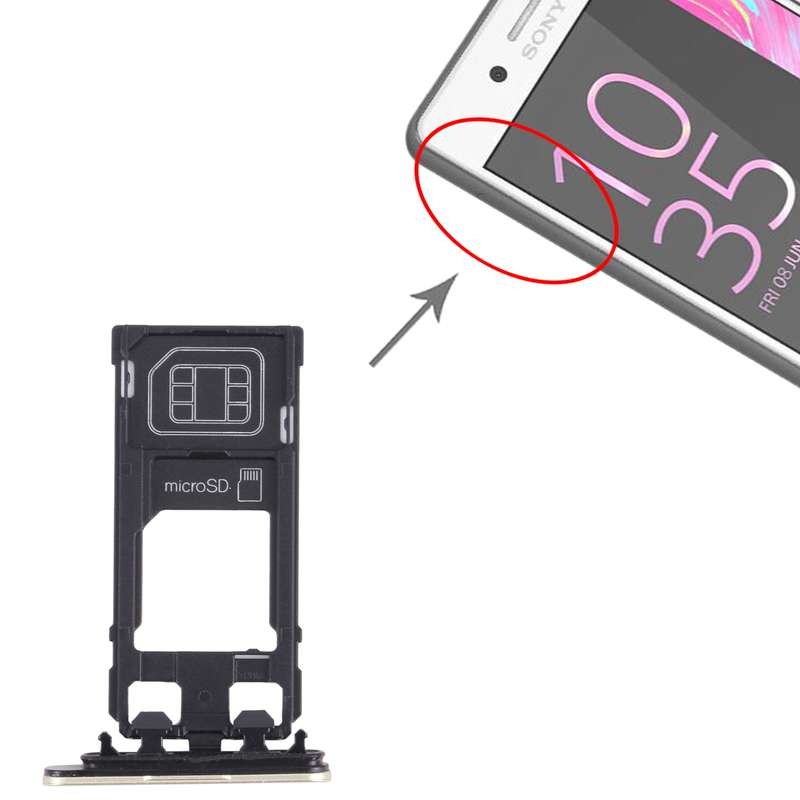 SIM Card Tray + SIM Card Tray / Micro SD Card Tray for Sony Xperia 5 (Black)