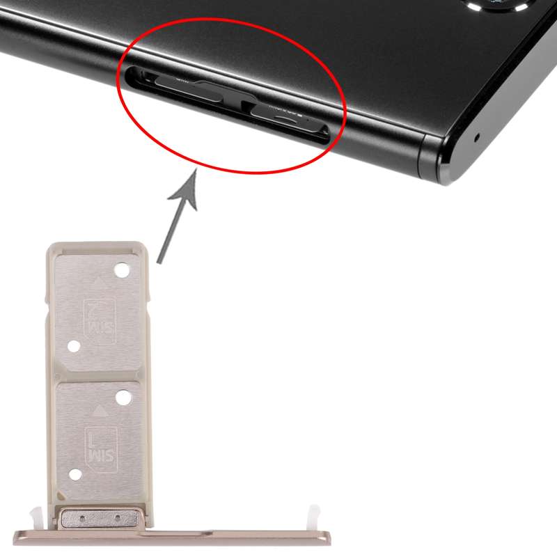 SIM Card Tray + SIM Card Tray for Sony Xperia XA2 Plus (Black)