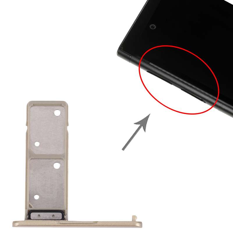 SIM Card Tray + SIM Card Tray for Sony Xperia XA1 Plus (Black)