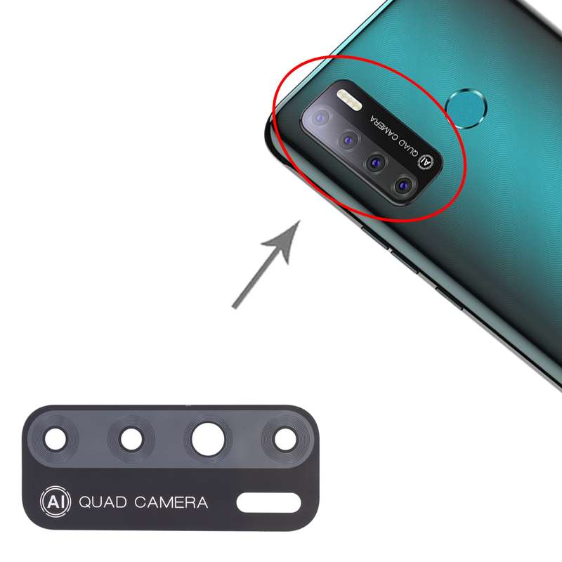 For Tecno Pova 2 LE7 10pcs Back Camera Lens