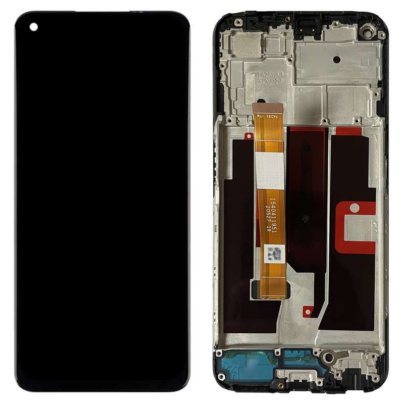 For OnePlus Nord N200 5G DE2118 Digitizer Full Assembly with Frame OEM LCD Screen (Black)