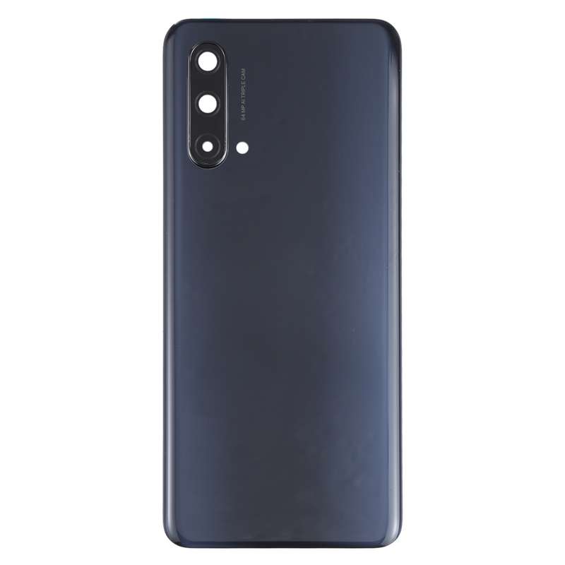 For OnePlus Nord CE 5G Battery Back Cover with Camera Lens Cover (Black)