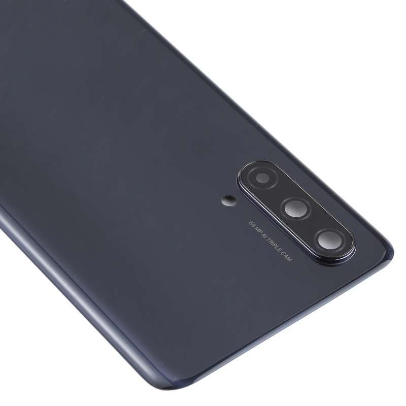 For OnePlus Nord CE 5G Battery Back Cover with Camera Lens Cover (Black)