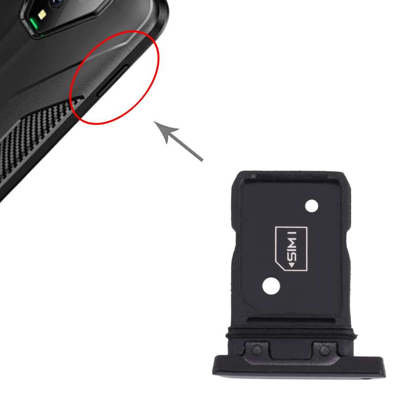 SIM Card Tray + SIM Card Tray for Xiaomi Black Shark 3 KLE-H0, KLE-A0 (Silver)