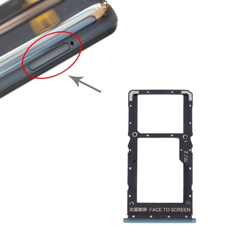 SIM Card Tray + SIM Card Tray / Micro SD Card Tray for Xiaomi Poco X3 GT 21061110AG (Black)