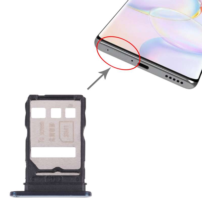 SIM Card Tray + SIM Card Tray for Honor 50 (Black)
