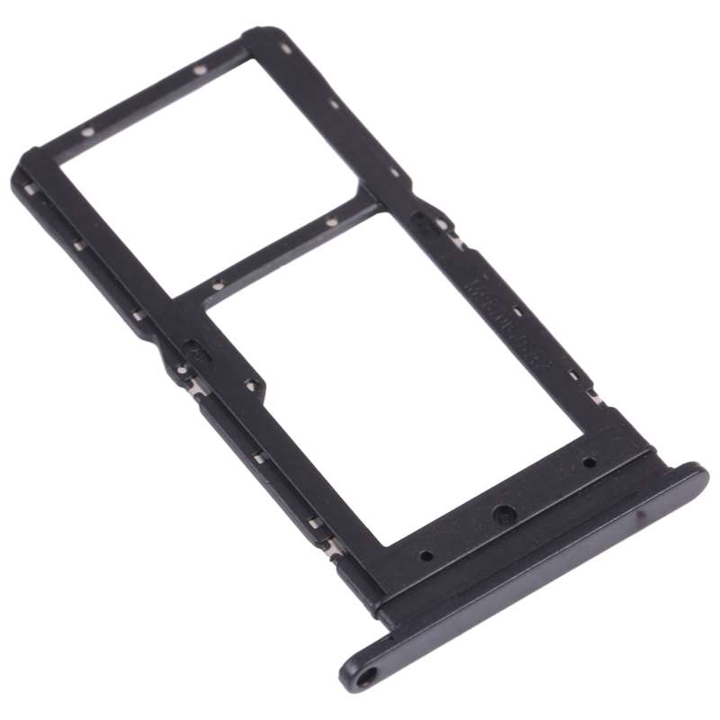 SIM Card Tray + SIM Card Tray / Micro SD Card Tray for Honor play 5T (Black)