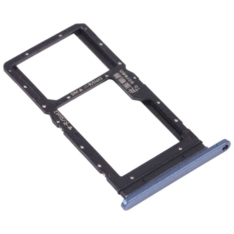 SIM Card Tray + SIM Card Tray / Micro SD Card Tray for Honor play 5T (Black)