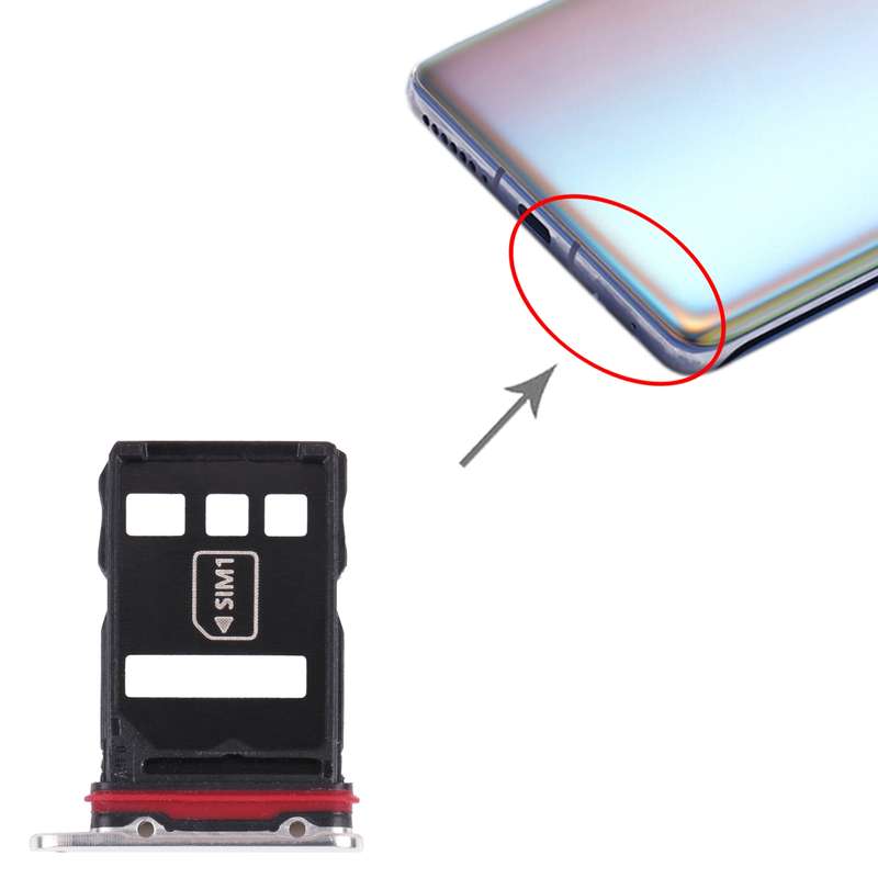 SIM Card Tray + SIM Card Tray / Micro SD Card Tray for Honor play 5T (Black)