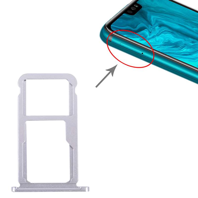 SIM Card Tray + SIM Card Tray / Micro SD Card Tray for Honor 9X Lite (Silver)