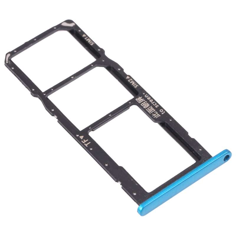 SIM Card Tray + SIM Card Tray + Micro SD Card Tray for Honor 9A(Blue)