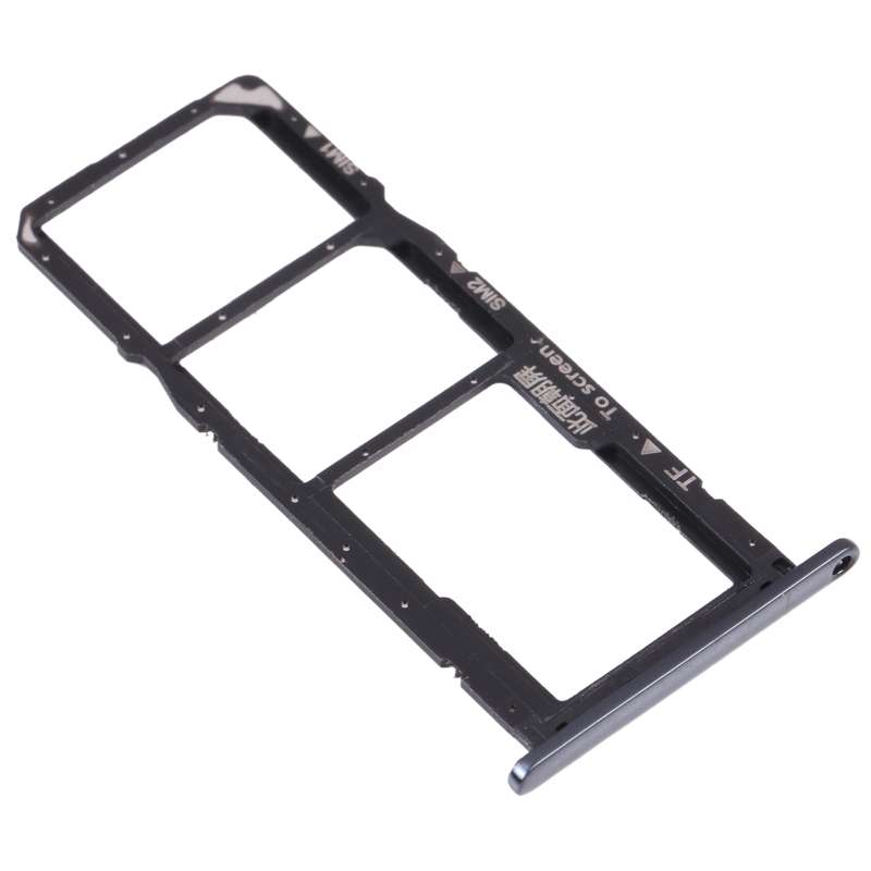 SIM Card Tray + SIM Card Tray + Micro SD Card Tray for Huawei Y6 Prime (2018) (Black)