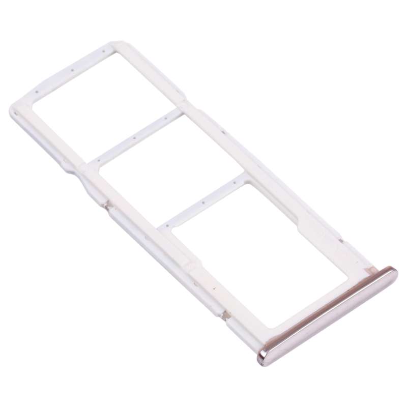 SIM Card Tray + SIM Card Tray + Micro SD Card Tray for Huawei Y7 (2018) (Silver)
