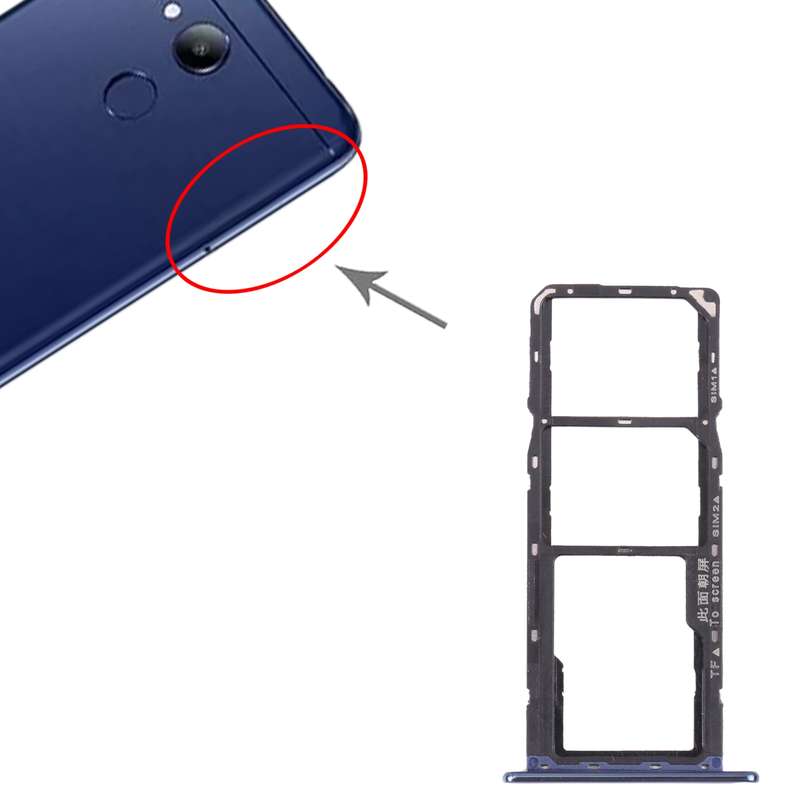 SIM Card Tray + SIM Card Tray + Micro SD Card Tray for Honor 7A Pro (Silver)