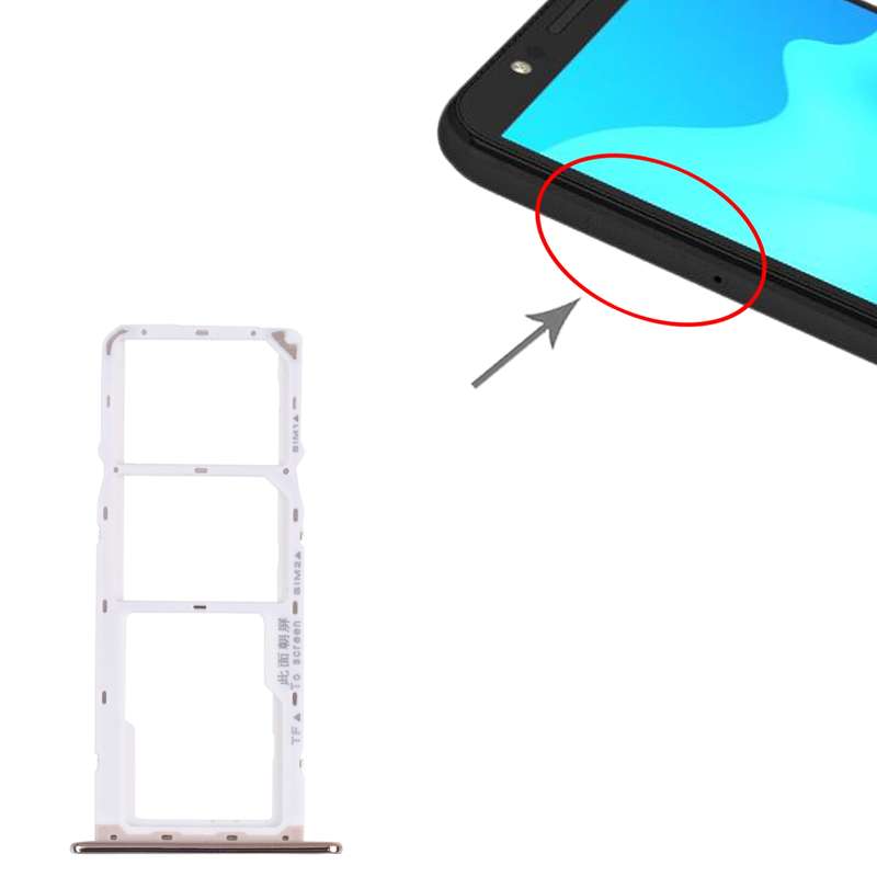 SIM Card Tray + SIM Card Tray + Micro SD Card Tray for Huawei Enjoy 8e (Black)