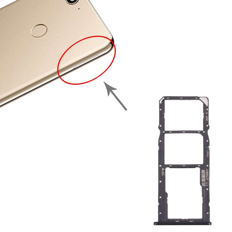 SIM Card Tray + SIM Card Tray + Micro SD Card Tray for Huawei Enjoy 8 (Blue)