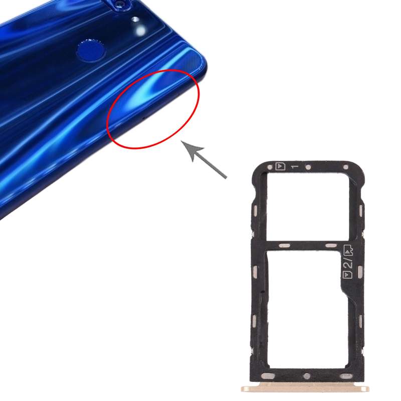 SIM Card Tray + Micro SD Card Tray for ZTE Blade V9 (Grey)