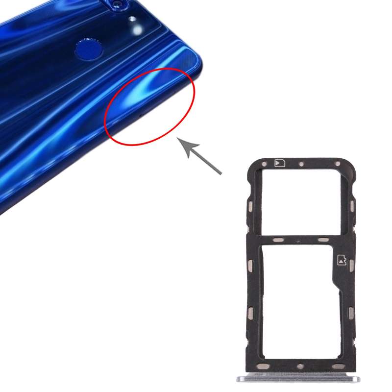 SIM Card Tray + Micro SD Card Tray for ZTE Blade V9 (Grey)