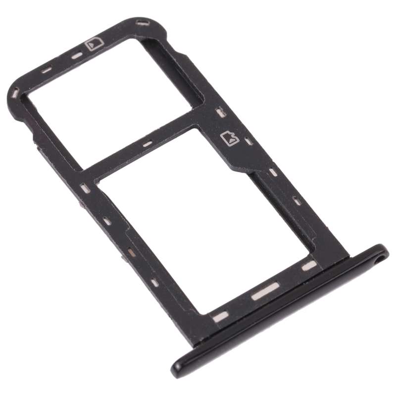 SIM Card Tray + Micro SD Card Tray for ZTE Blade A7 2019 (Black)