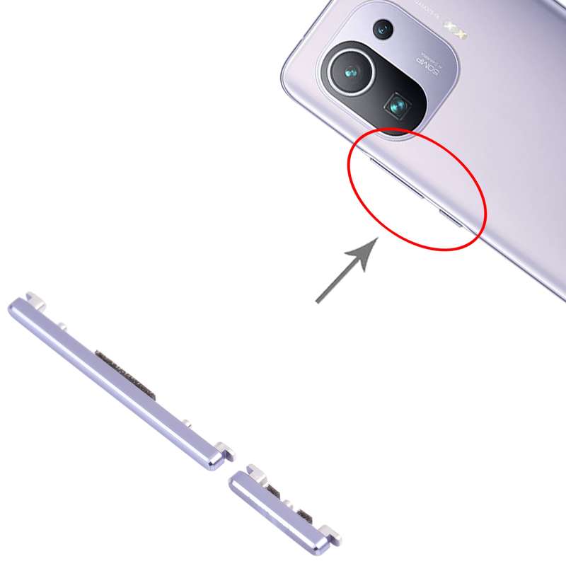 Power Button and Volume Control Button for Xiaomi Mi 11 Pro M2102k1AC (Black)