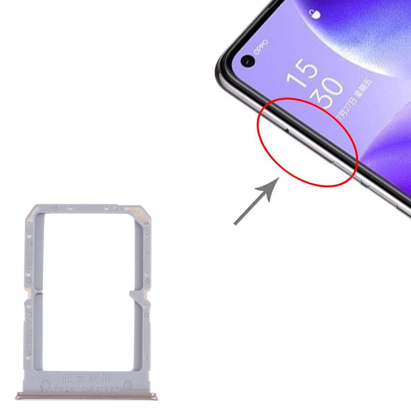 For OPPO Reno5 5G / Find X3 Lite PEGM00 PEGT00 CPH2145 SIM Card Tray + SIM Card Tray(Black)