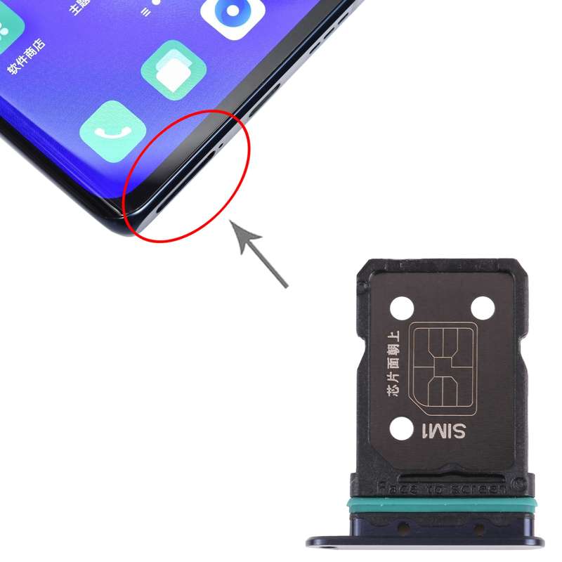 For OPPO Reno5 5G / Find X3 Lite PEGM00 PEGT00 CPH2145 SIM Card Tray + SIM Card Tray(Gold)