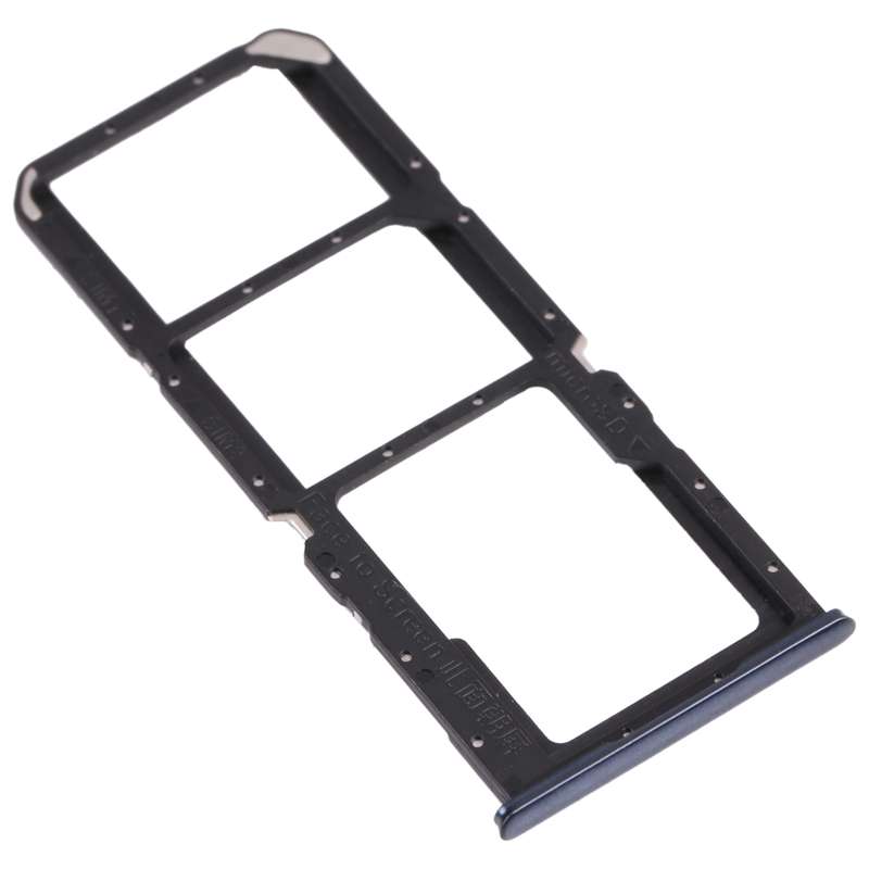For OPPO A74 5G CPH2197 CPH2263 SIM Card Tray + SIM Card Tray + Micro SD Card Tray (Black)