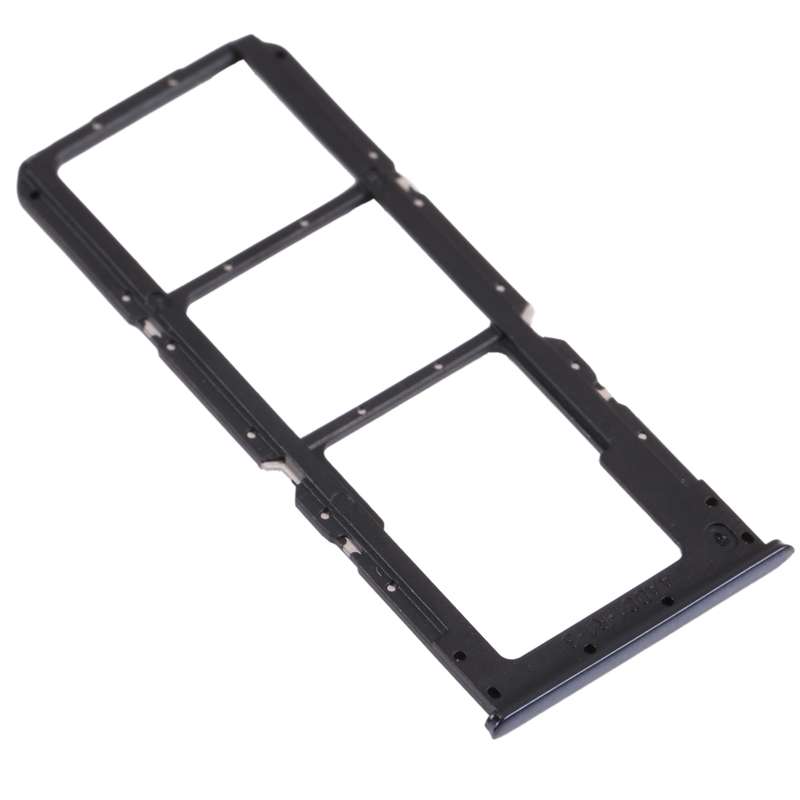 For OPPO A74 5G CPH2197 CPH2263 SIM Card Tray + SIM Card Tray + Micro SD Card Tray (Black)