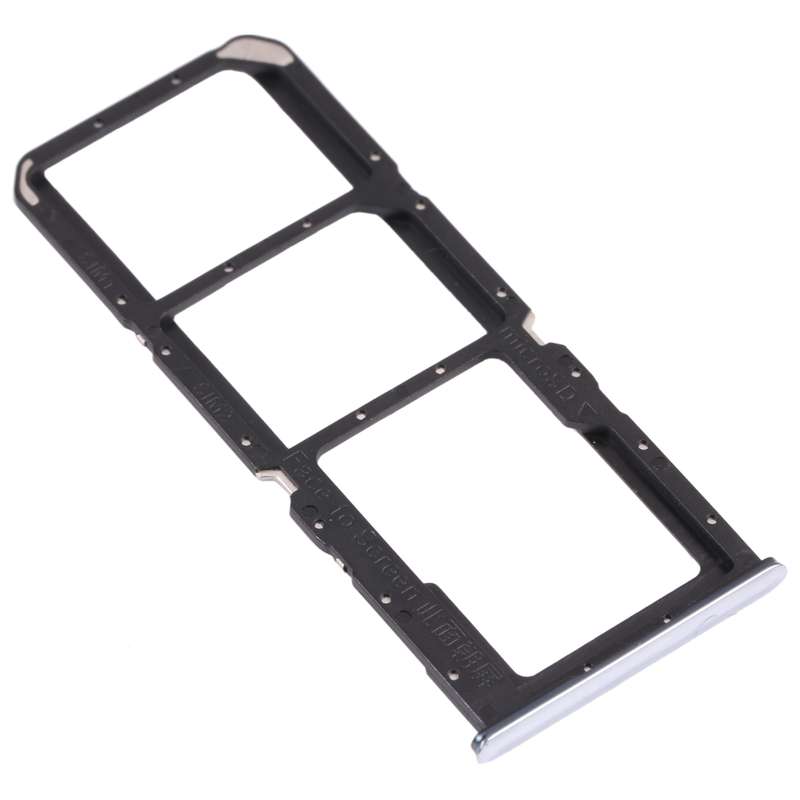 For OPPO A74 5G CPH2197 CPH2263 SIM Card Tray + SIM Card Tray + Micro SD Card Tray (Black)