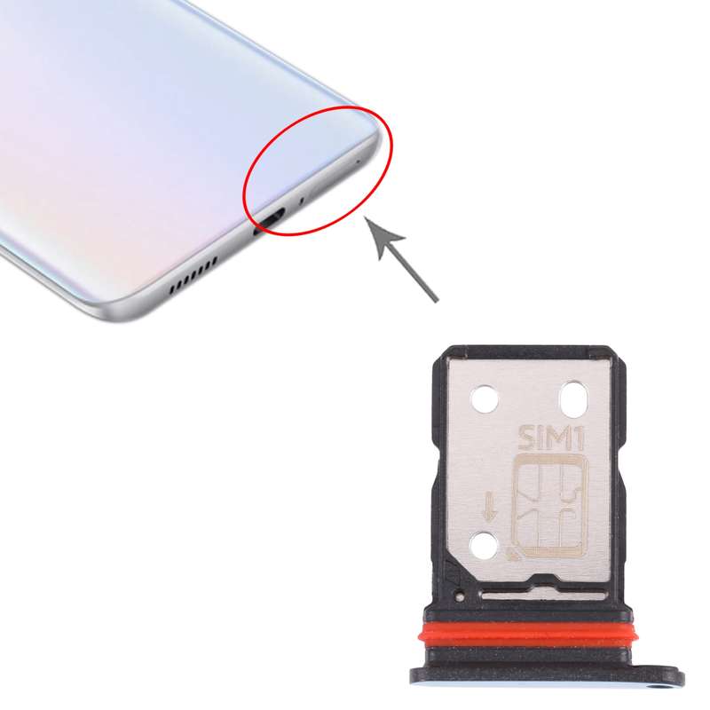 For vivo iQOO Z5 SIM Card Tray + SIM Card Tray (Black)