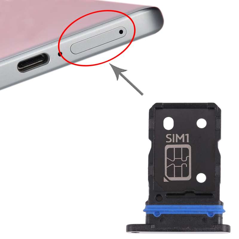 For vivo X70 V2133A V2104 SIM Card Tray + SIM Card Tray (Black)