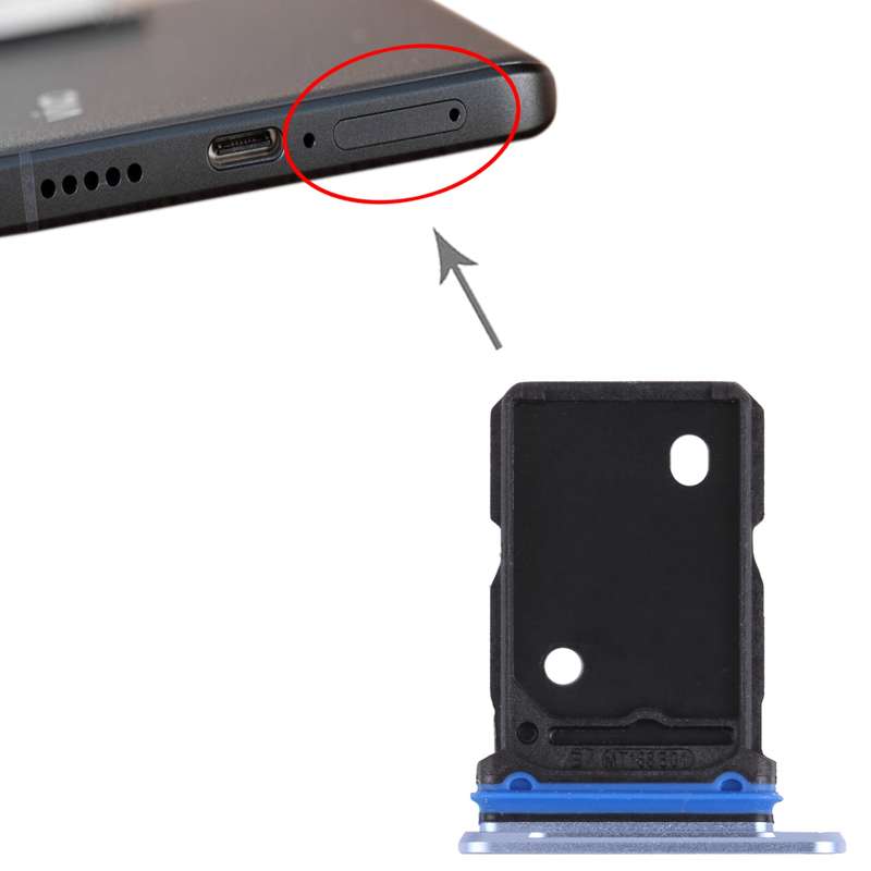 For vivo X70 Pro V2134A V2105 SIM Card Tray + SIM Card Tray (Black)