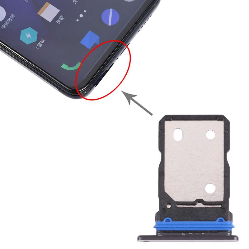 For vivo iQOO 8 Pro SIM Card Tray + SIM Card Tray (Black)
