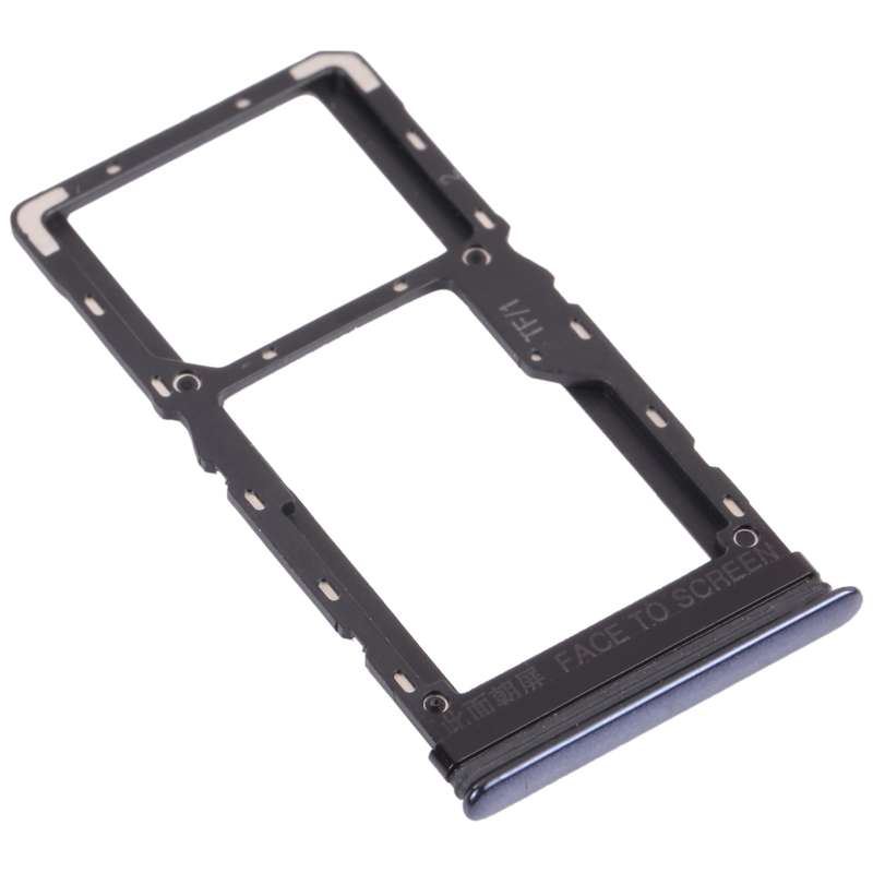 SIM Card Tray + Micro SD Card Tray for Xiaomi Poco X3 Pro M2102J20SG M2102J20SI (Black)