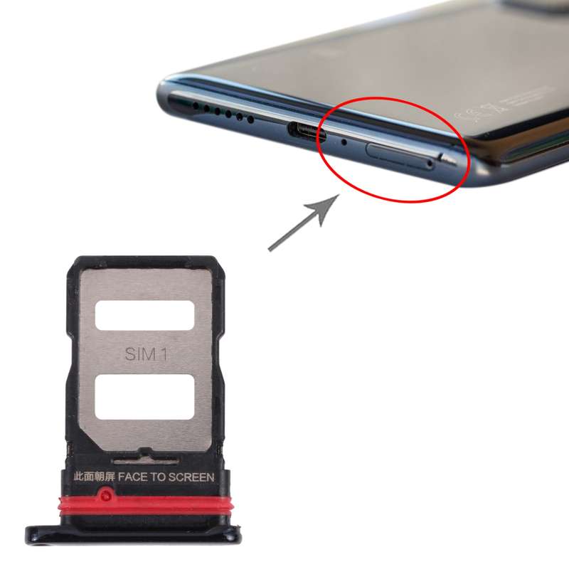 SIM Card Tray + SIM Card Tray for Xiaomi Mi 11T / 11T Pro 21081111RG(Black)