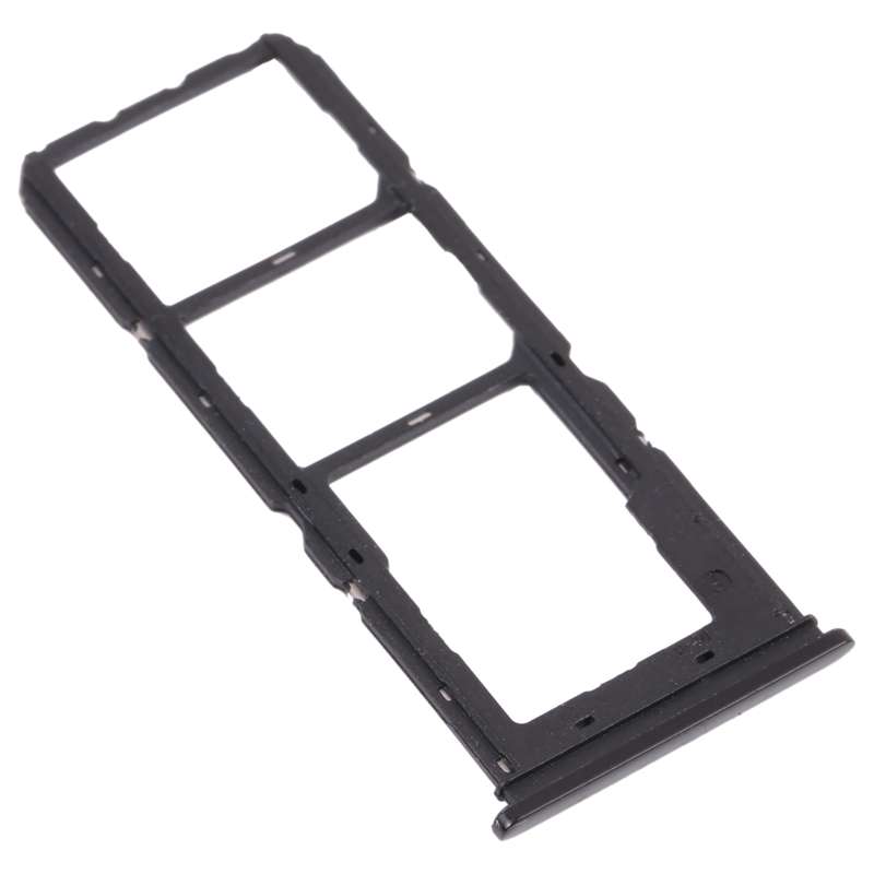 For vivo Y11s V2028 SIM Card Tray + SIM Card Tray + Micro SD Card Tray (Black)