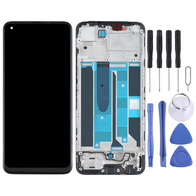LCD Screen and Digitizer Full Assembly with Frame for OPPO Realme 8 4G