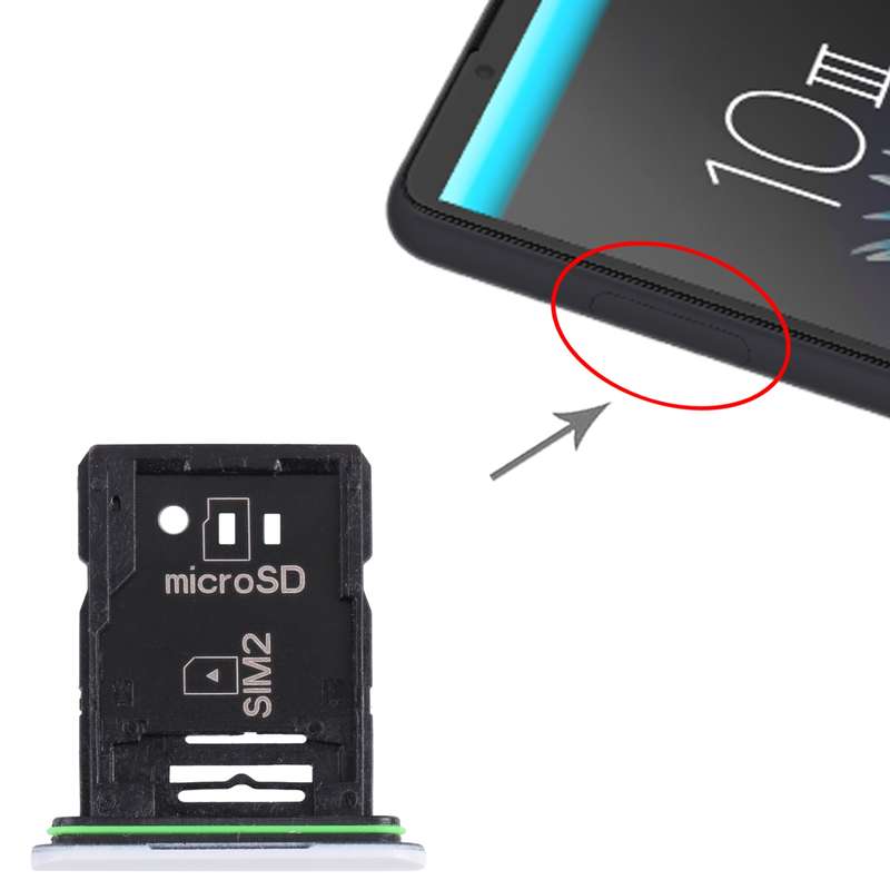 Original SIM Card Tray + SIM Card Tray / Micro SD Card Tray for Sony Xperia 10 III(Black)