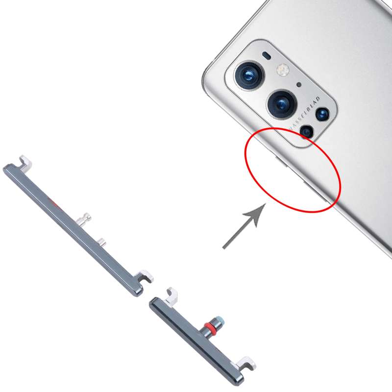 For OnePlus 9 Pro Original Power Button and Volume Control Button (Silver)