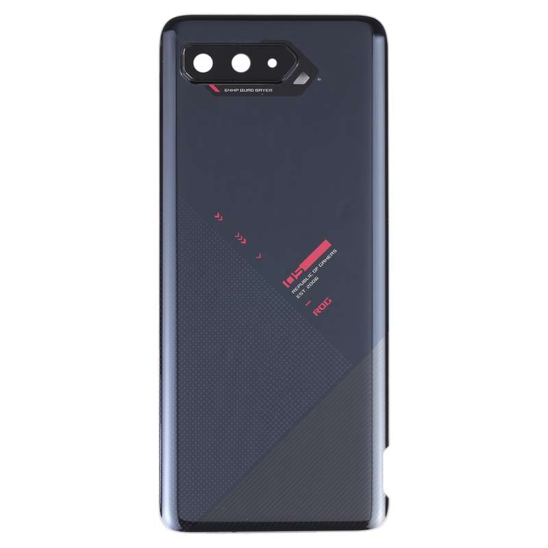 Glass Battery Back Cover for Asus ROG Phone 5 ZS673KS(Jet Black)