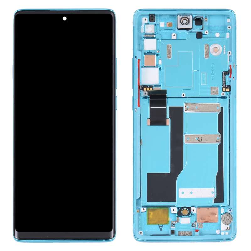 Original LCD Screen for TCL 20 Pro 5G T810H Digitizer Full Assembly with Frame (Black)