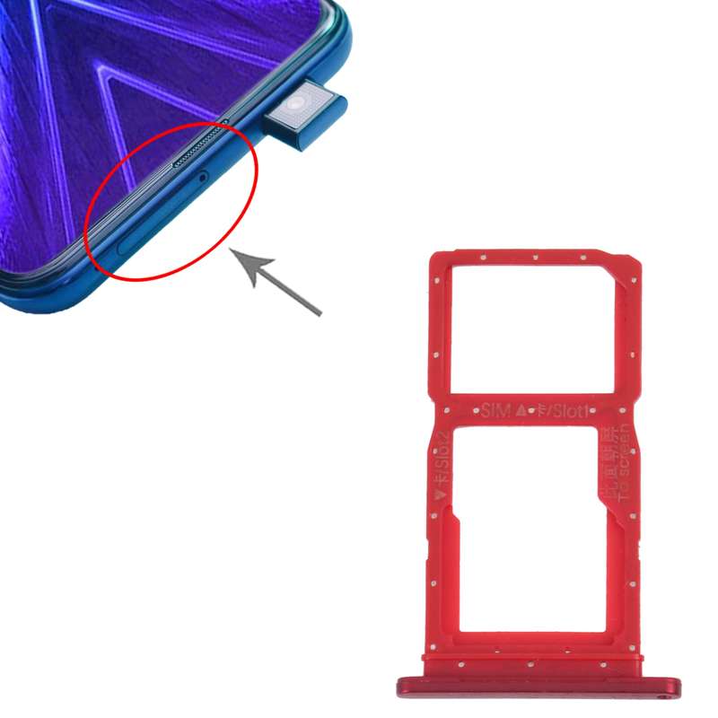 SIM Card Tray + SIM Card Tray / Micro SD Card Tray for Honor 9X (Purple)