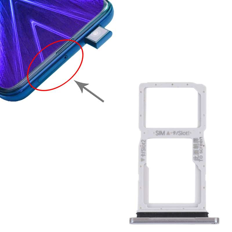 SIM Card Tray + SIM Card Tray / Micro SD Card Tray for Honor 9X (Purple)