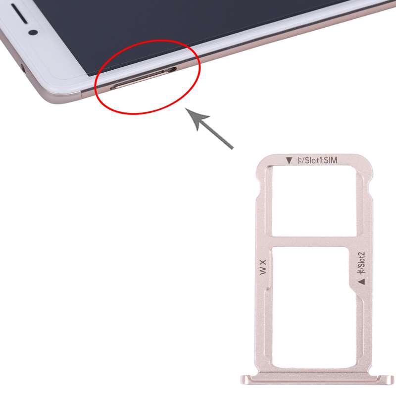 SIM Card Tray + SIM Card Tray / Micro SD Card Tray for Honor Mate 9 Lite (Pink)