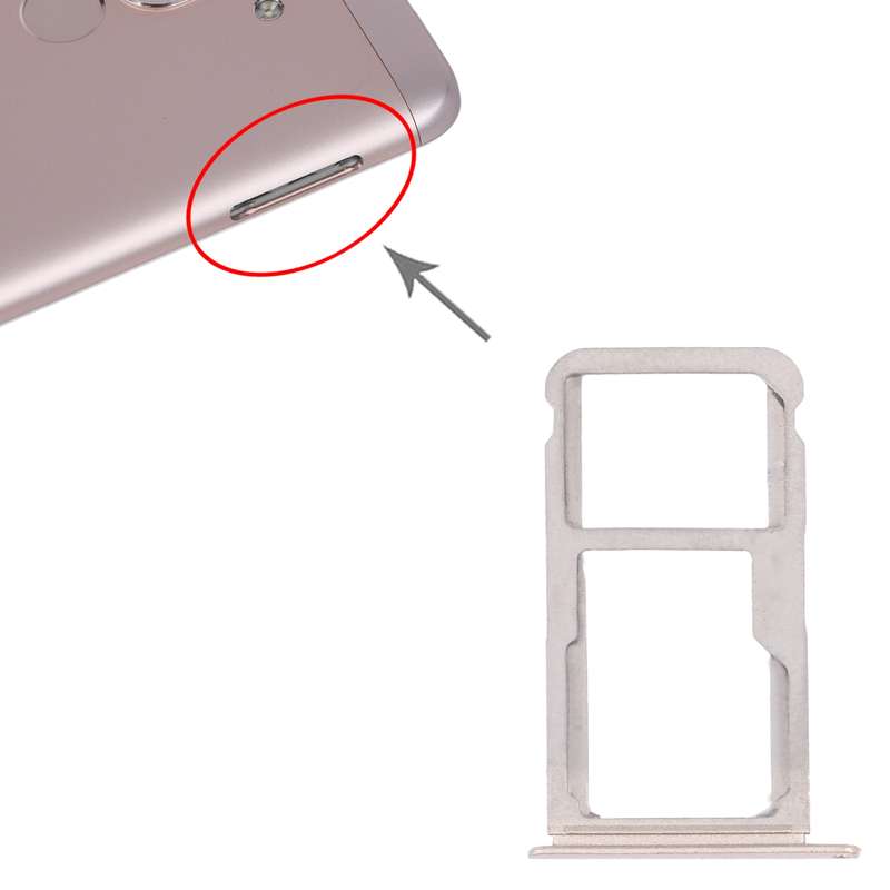 SIM Card Tray + SIM Card Tray / Micro SD Card Tray for Honor 6C Pro (Black)