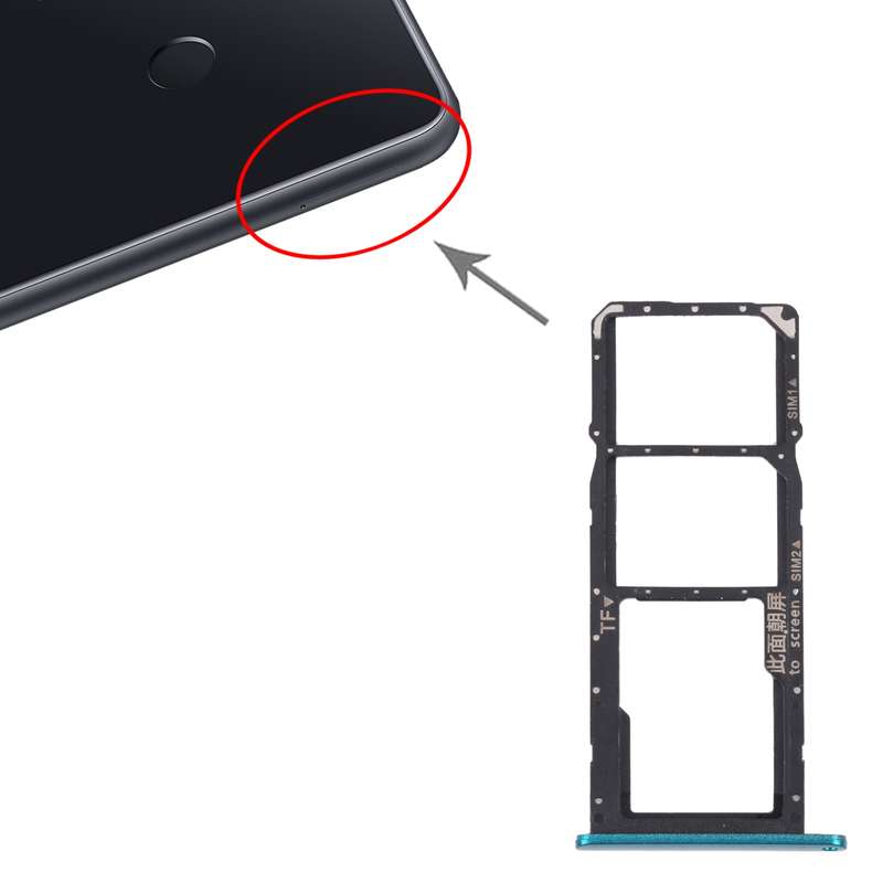 SIM Card Tray + SIM Card Tray / Micro SD Card Tray for Huawei Enjoy 20e (Black)