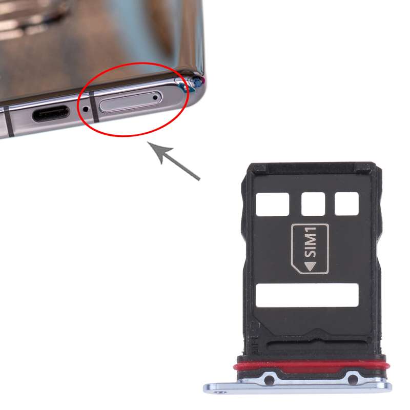 SIM Card Tray + NM Card Tray for Huawei P50 Pro (Black)